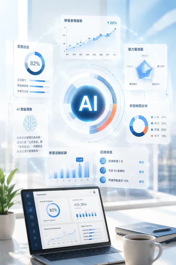 AI 기반 360° 학습 인사이트의 시스템 화면